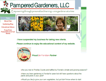 Tablet Screenshot of pamperedgardeners.com